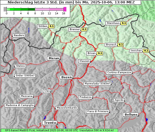 Niederschlag, 6. 10. 2025