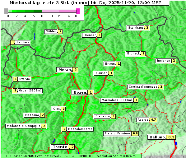 Niederschlag, 20. 11. 2025