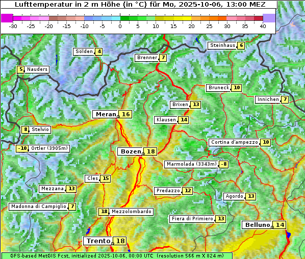 Temperatur, 6. 10. 2025