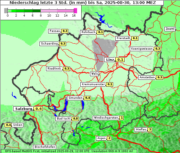 Niederschlag, 30. 8. 2025