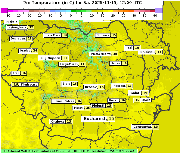 Temperatur, 15. 11. 2025