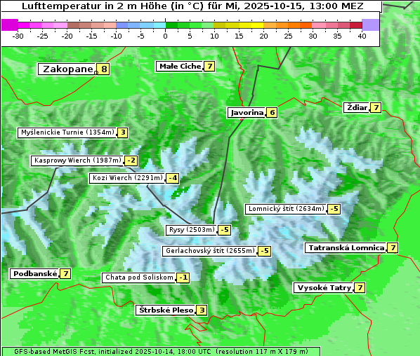 Temperatur, 15. 10. 2025