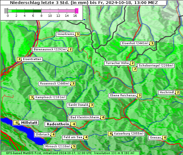 Niederschlag, 18. 10. 2024