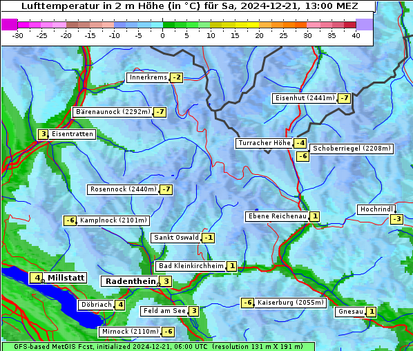 Temperatur, 21. 12. 2024