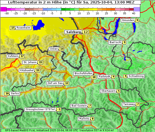 Temperatur, 4. 10. 2025