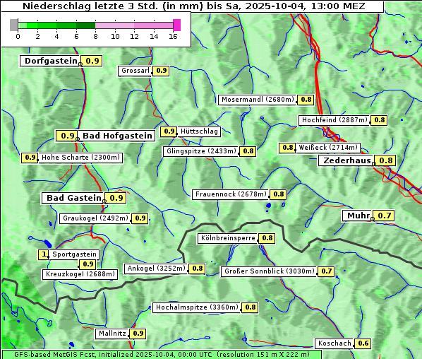 Niederschlag, 4. 10. 2025