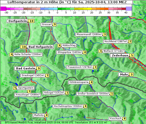 Temperatur, 4. 10. 2025