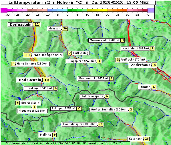 Temperatur, 26. 2. 2026