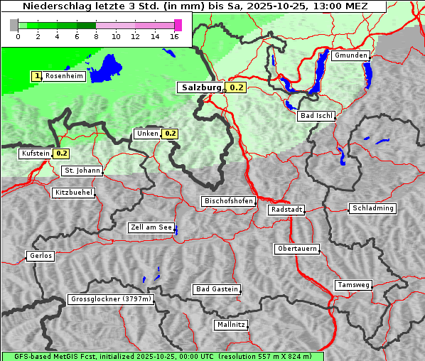 Niederschlag, 25. 10. 2025