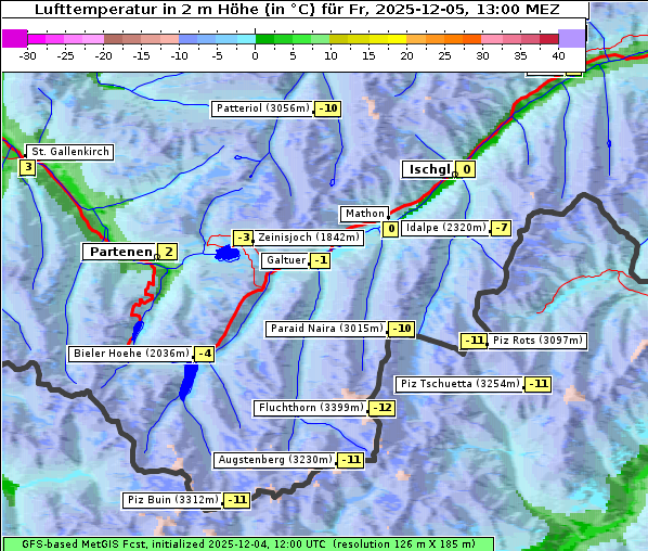Temperatur, 5. 12. 2025