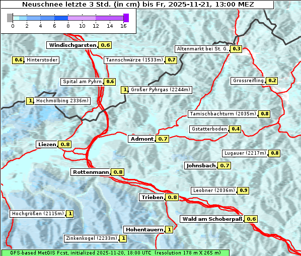 Neuschnee, 21. 11. 2025