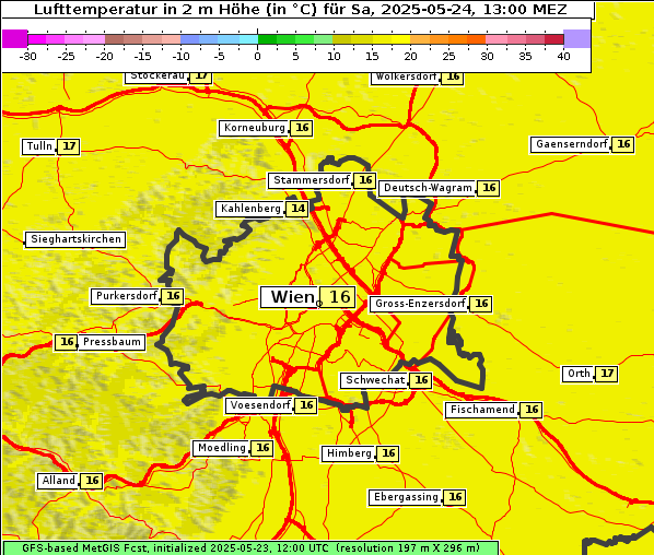 Temperatur, 24. 5. 2025