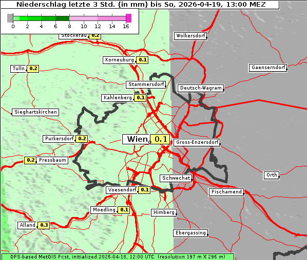 Niederschlag, 19. 4. 2026