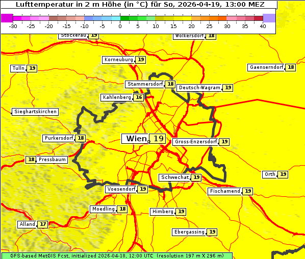Temperatur, 19. 4. 2026