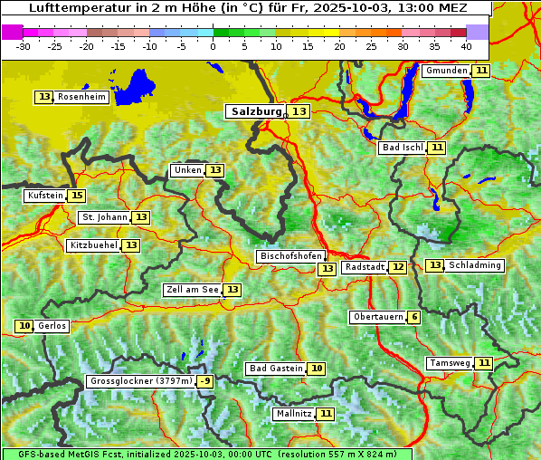 Temperatur, 3. 10. 2025