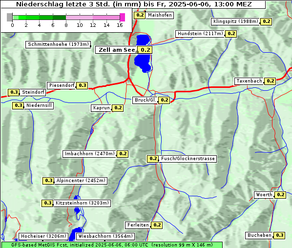 Niederschlag, 6. 6. 2025