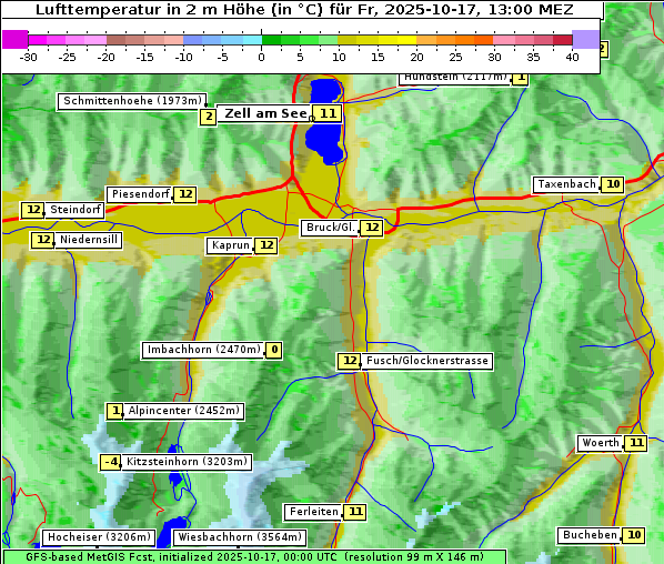 Temperatur, 17. 10. 2025