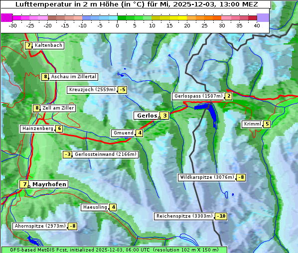 Temperatur, 3. 12. 2025