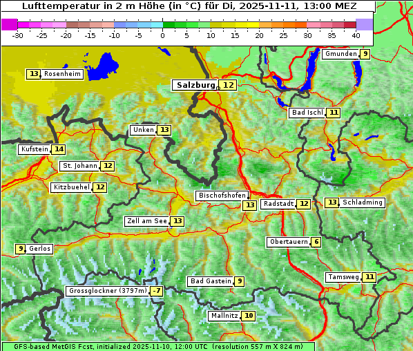 Temperatur, 11. 11. 2025