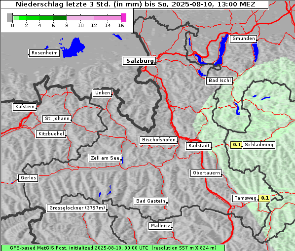 Niederschlag, 10. 8. 2025