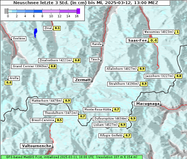 Neuschnee, 12. 3. 2025