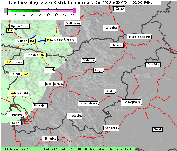Niederschlag, 28. 8. 2025