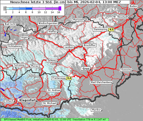 Neuschnee, 4. 2. 2026