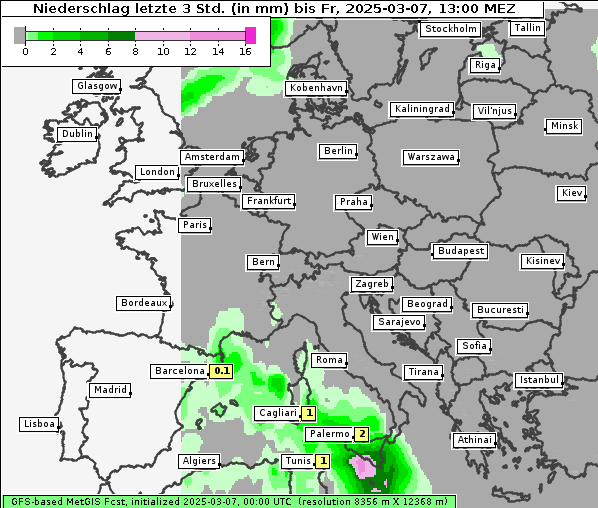 Niederschlag, 7. 3. 2025