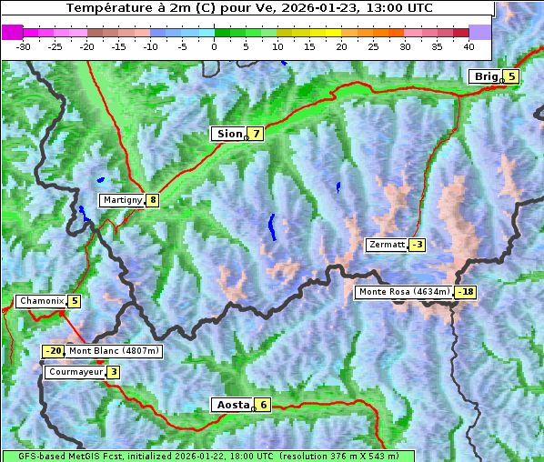 Temperatur, 23. 1. 2026