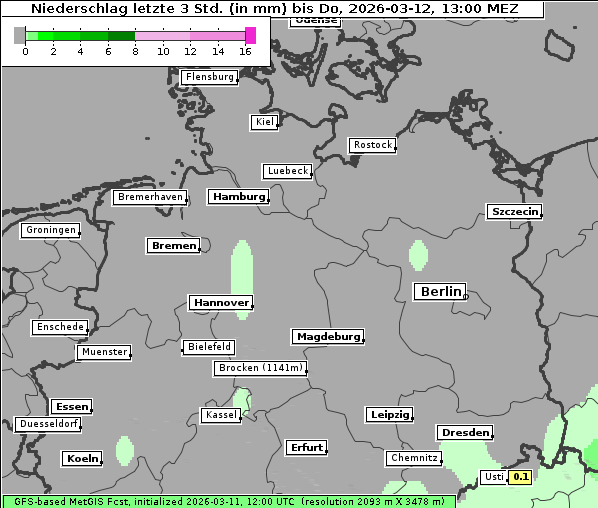 Niederschlag, 12. 3. 2026