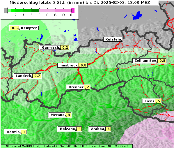 Niederschlag, 3. 2. 2026