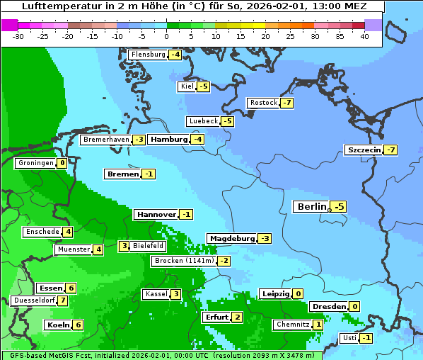 Temperatur, 1. 2. 2026