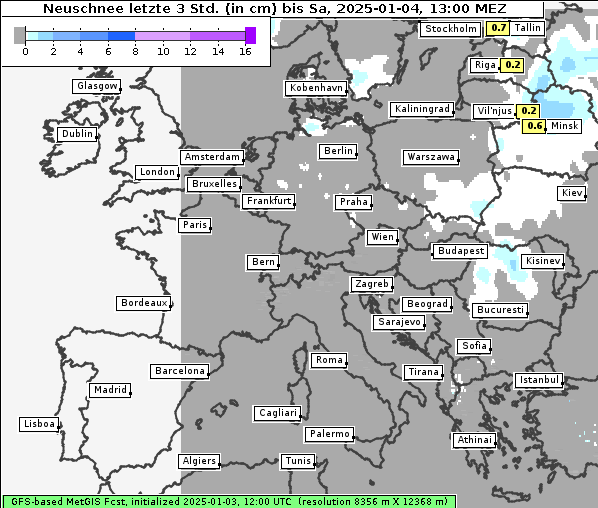 Neuschnee, 4. 1. 2025