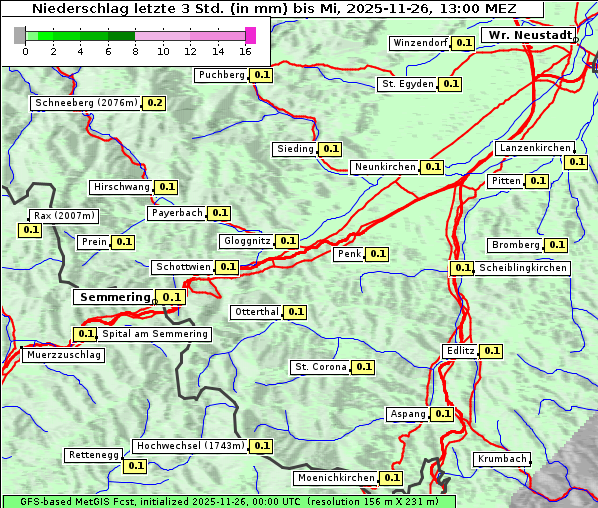 Niederschlag, 26. 11. 2025