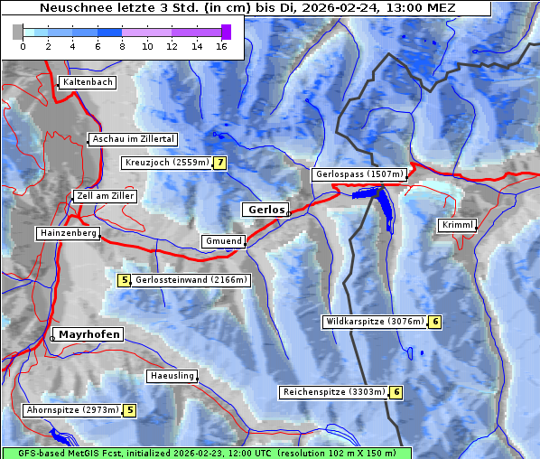 Neuschnee, 24. 2. 2026