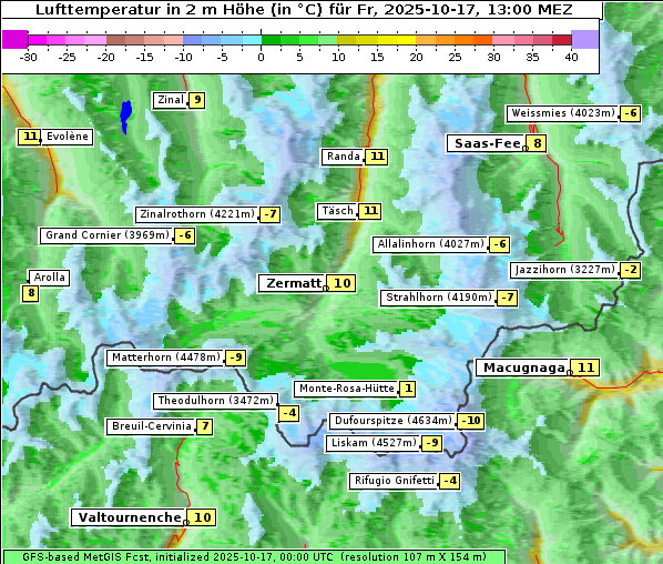 Temperatur, 17. 10. 2025