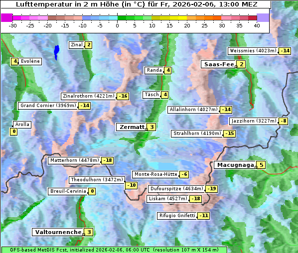 Temperatur, 6. 2. 2026