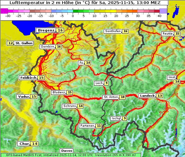 Temperatur, 15. 11. 2025
