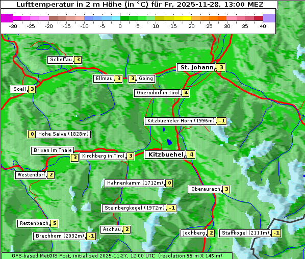Temperatur, 28. 11. 2025