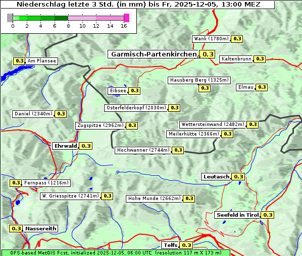 Niederschlag, 5. 12. 2025