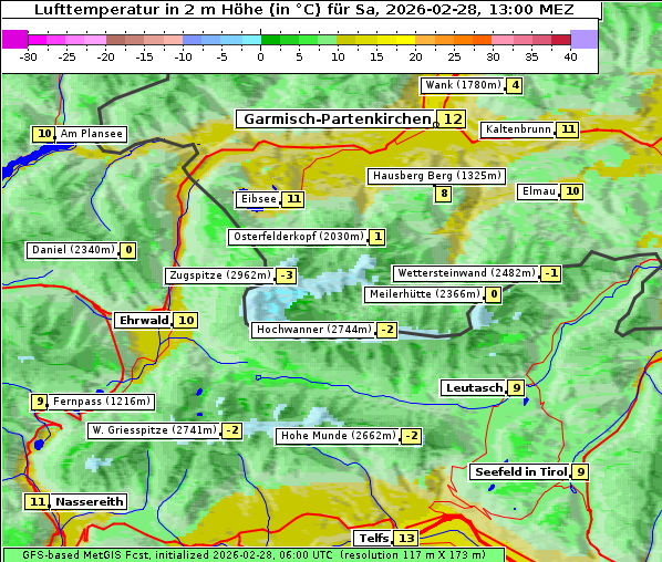Temperatur, 28. 2. 2026