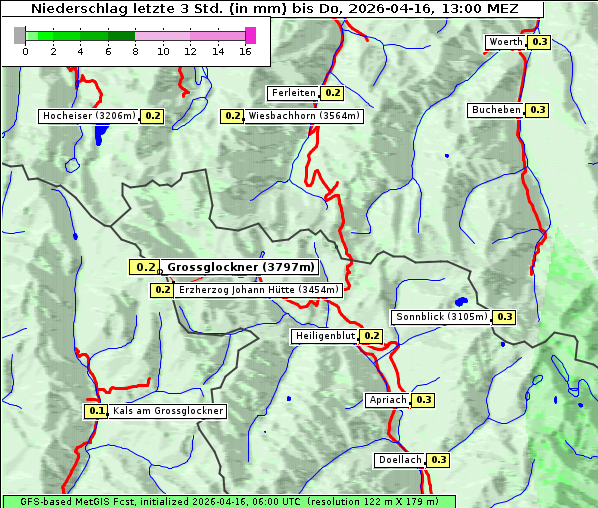 Niederschlag, 16. 4. 2026