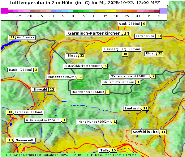 Temperatur, 22. 10. 2025