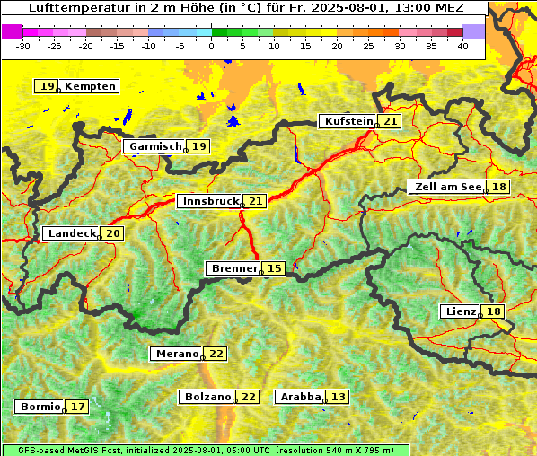 Temperatur, 1. 8. 2025