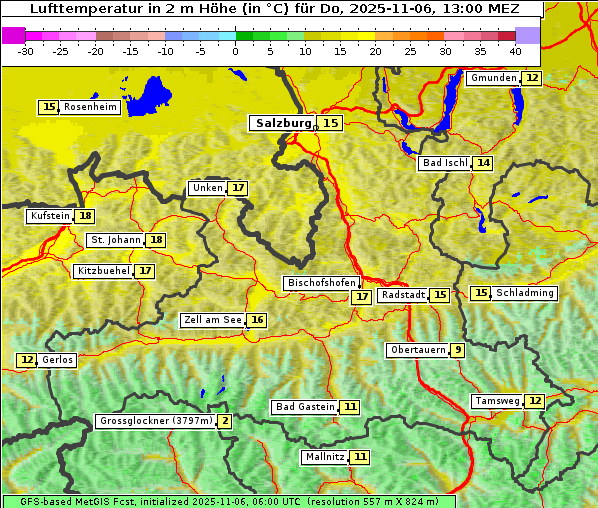 Temperatur, 6. 11. 2025