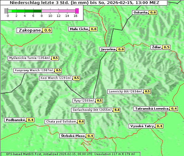 Niederschlag, 15. 2. 2026