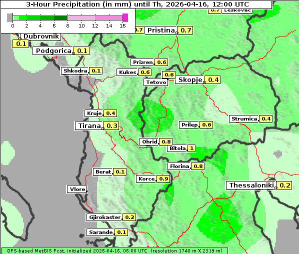 Niederschlag, 16. 4. 2026