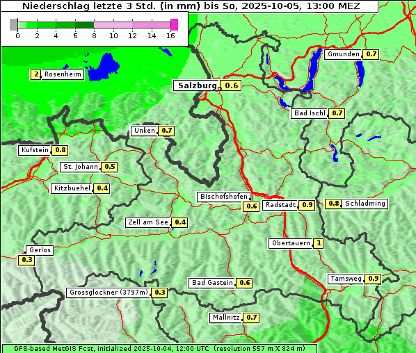 Niederschlag, 5. 10. 2025