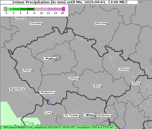 Niederschlag, 1. 9. 2025