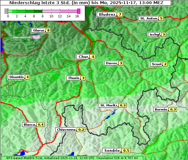 Niederschlag, 17. 11. 2025